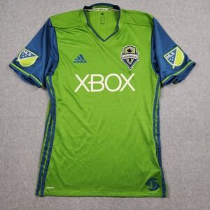 Adidas Seattle Sounders Jersey Womens Medium Green Xbox Climacool Soccer 2015